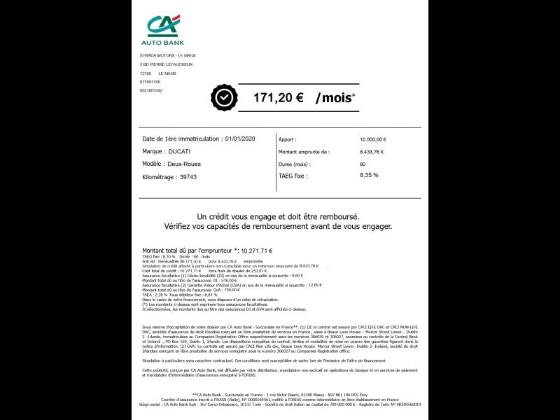 Image DUCATI Panigale Panigale V4 S à partir de 171e/mois