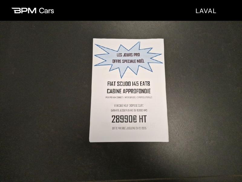 Image FIAT Scudo Fg M 2.0 BlueHDi 145ch S&S Cabine Approfondie Fixe Pack Premium Connect EAT8