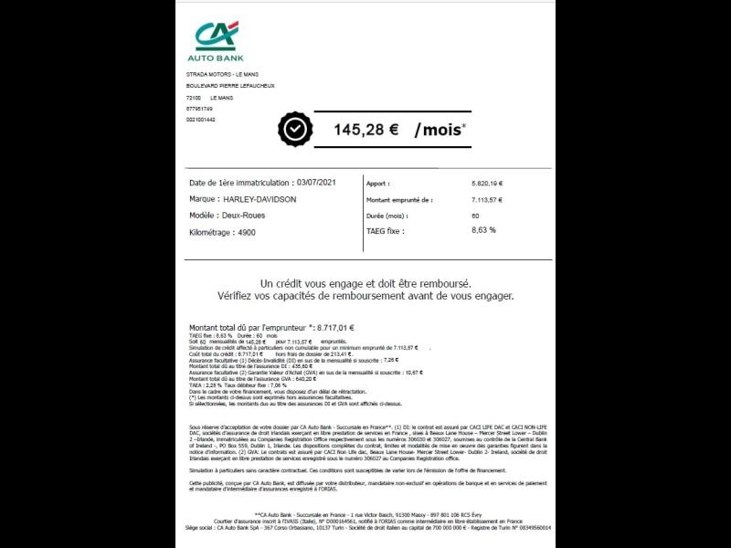 Image HARLEY-DAVIDSON Pan America Pan America 1250 Couleur à partir de 145?/mois