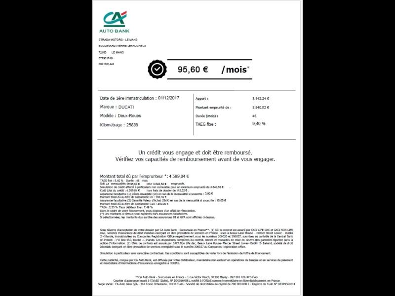 Image DUCATI Monster Monster 821 YELLOW ABS à partir de 95?/mois