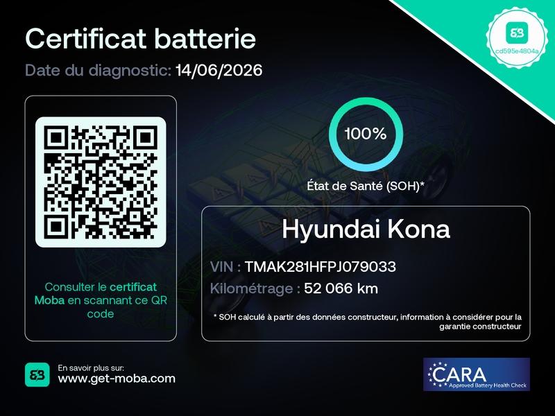 Image HYUNDAI Kona Electric 39kWh - 136ch Intuitive