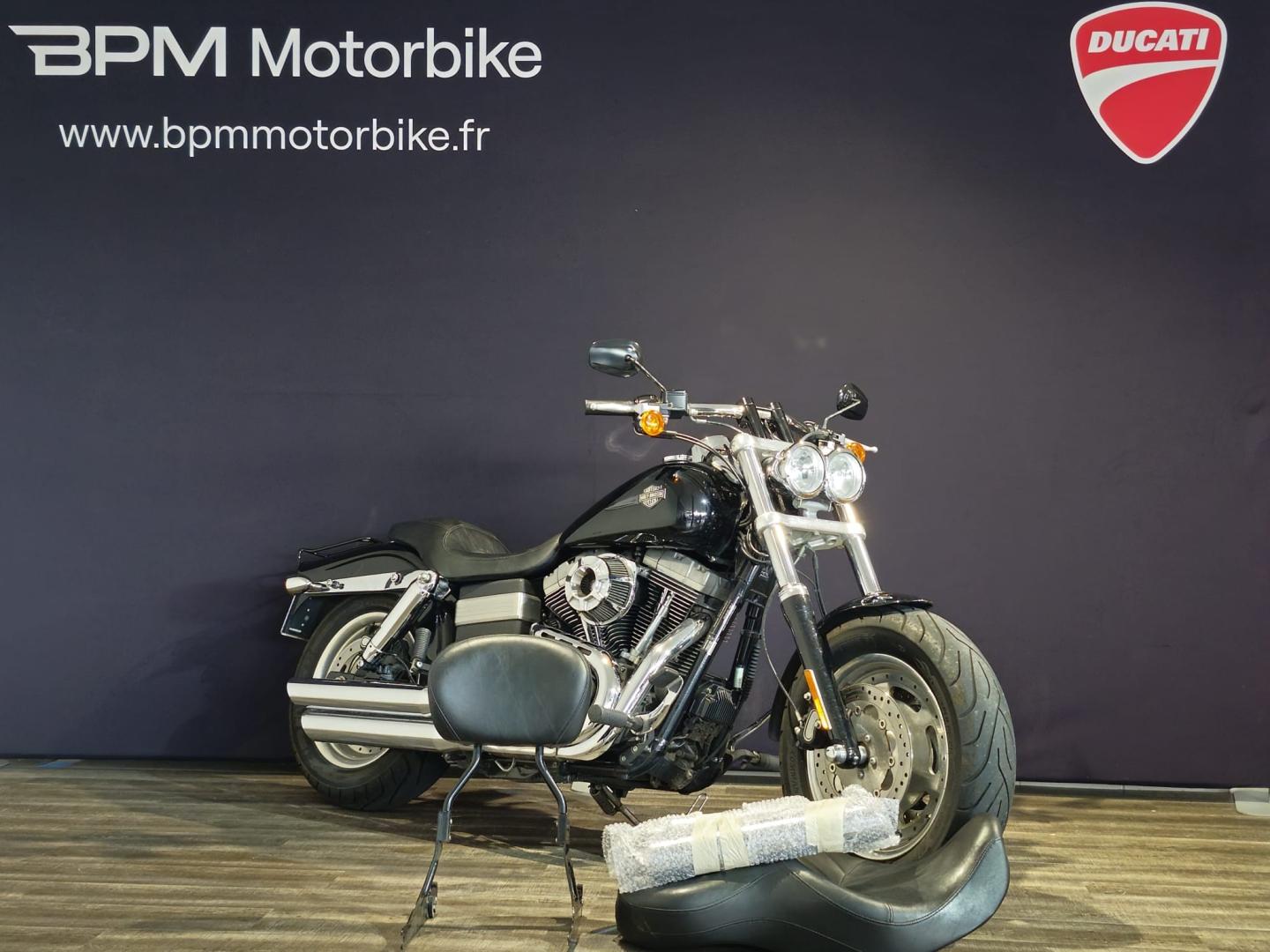 Image HARLEY-DAVIDSON Dyna Fat Bob Dyna Fat Bob 1584 Noir ABS 2012