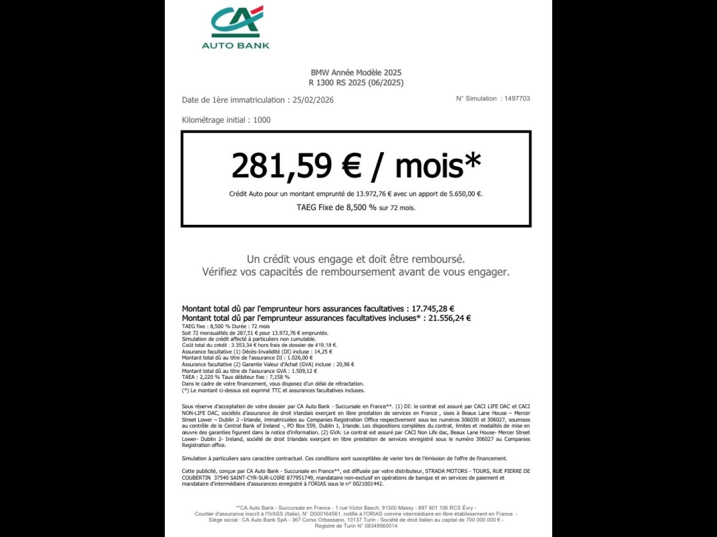 Image BMW R R 1300 RS PRO à partir de 282?/mois sur 72 mois*